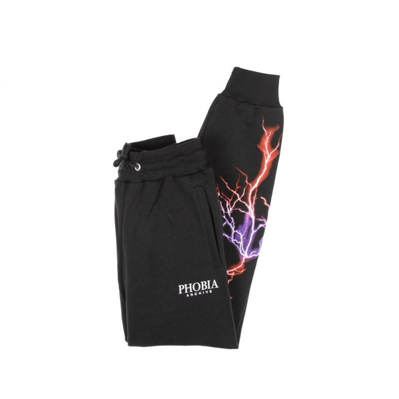 Leichte Herren-Trainingshose Violet Lightning Pants Schwarz/Violett