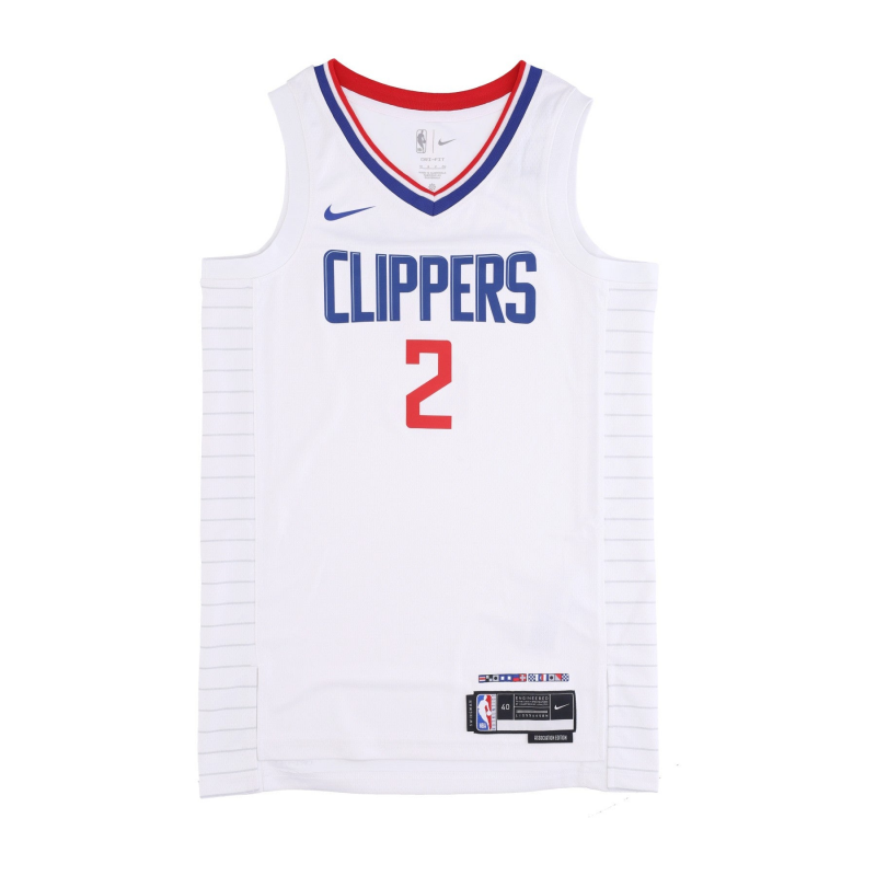 Herren-Basketball-Tanktop Nba Dri-fit Swingman Jersey Association 2022/23 Nr. 2 Kawhi Leonard Loscli