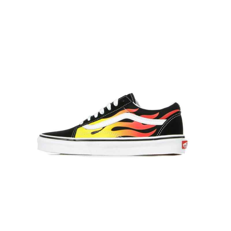 Old Skool Herren-Halbschuh (Flame) Schwarz/Schwarz/True White
