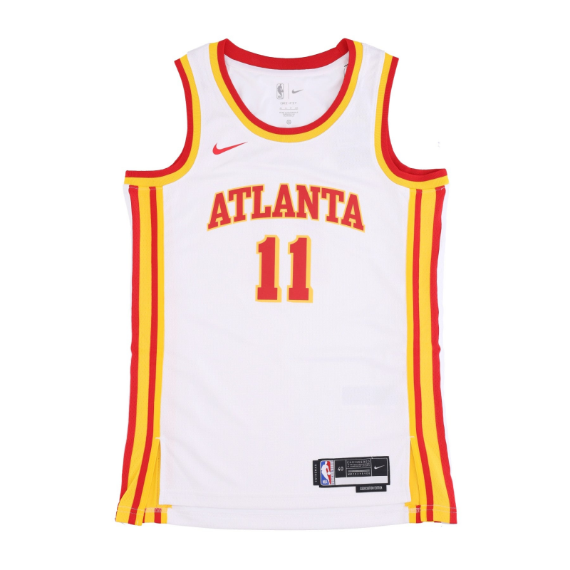 Herren-Basketball-Tanktop Nba Dri-fit Swingman Jersey Association Edition 2022/23 Nr. 11 Trae Young Atlhaw WeiB