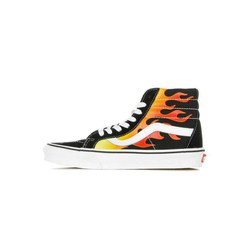 Sk8-hi Reissue Herren-High-Schuh (Flamme) Schwarz/Schwarz/True White