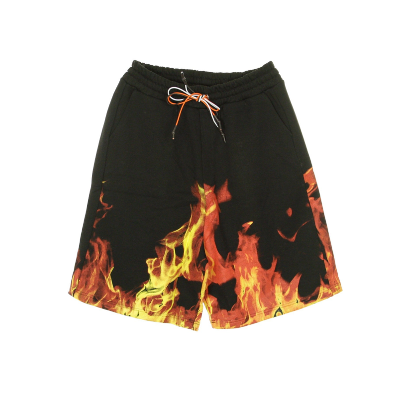 Flames Schwarze Herren-Trainingsshorts