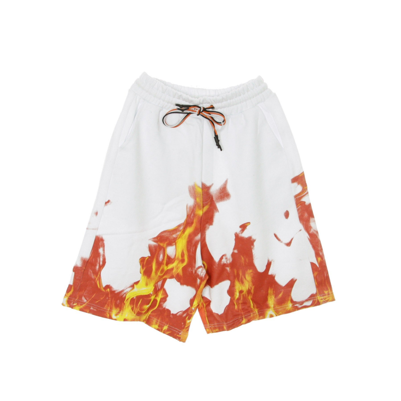 Flames WeiBe Herren-Trainingsshorts