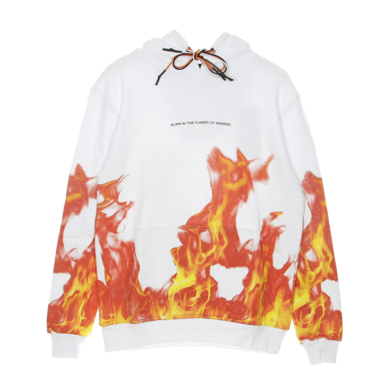 Leichtes Herren-Sweatshirt mit Kapuze in FlammenweiB
