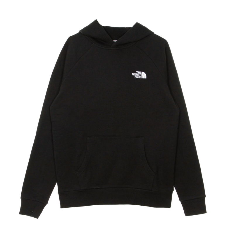 Herren Raglan Red Box Hoodie Schwarz/WeiB