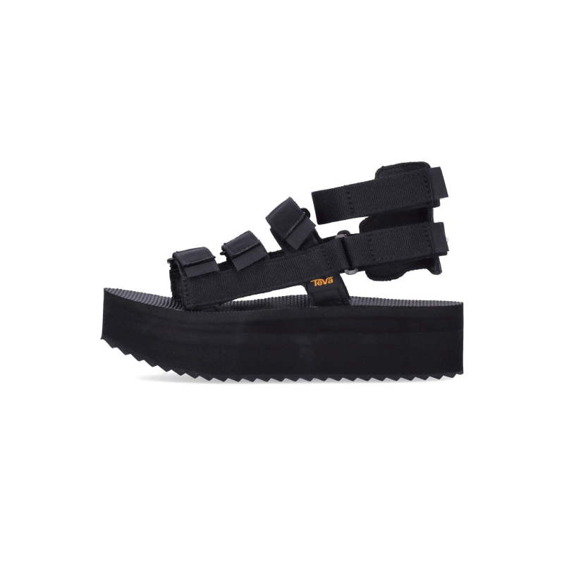 Flatform Mevia W Schwarze Damensandale