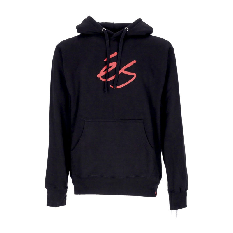 Herren-Fleece-Hoodie mit Schriftzug in Schwarz