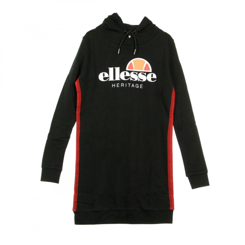 Damen Hoodie-Kleid Schwarz