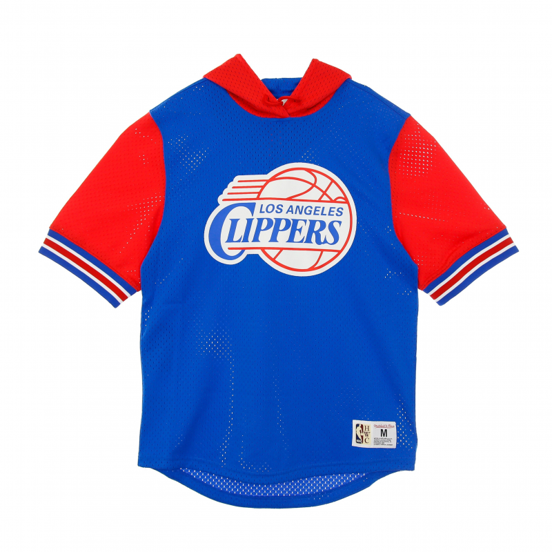 Leichter Kapuzenpullover, kurzarmlig, fur Herren, NBA Buzzer Beater Mesh Hoody, Hardwood Classics, Loscli Original Team-Farben