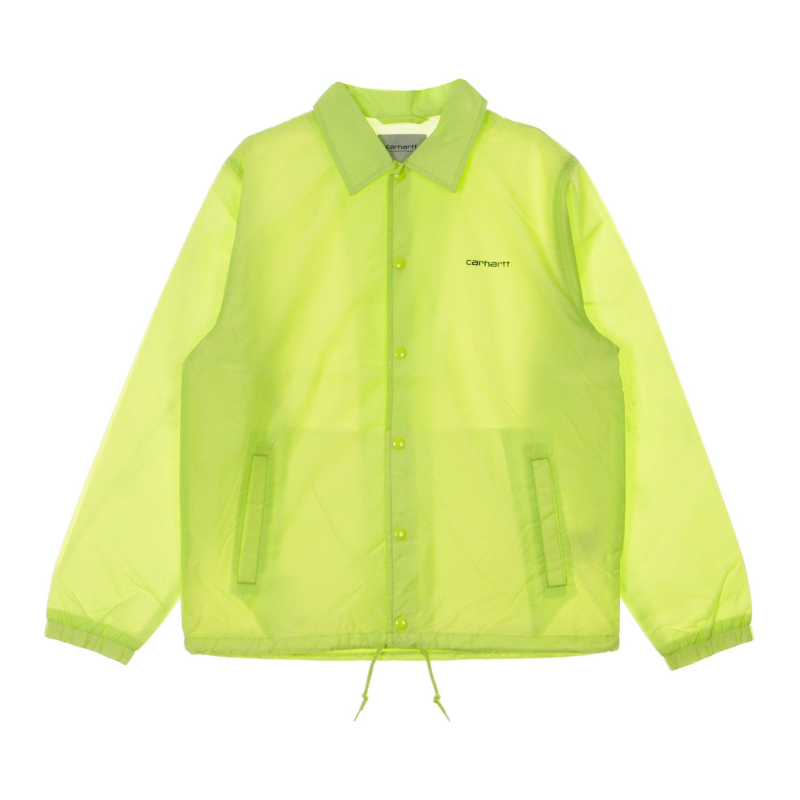 Coach-Jacke Herren-Coach-Jacke mit Schriftzug Limette/Schwarz