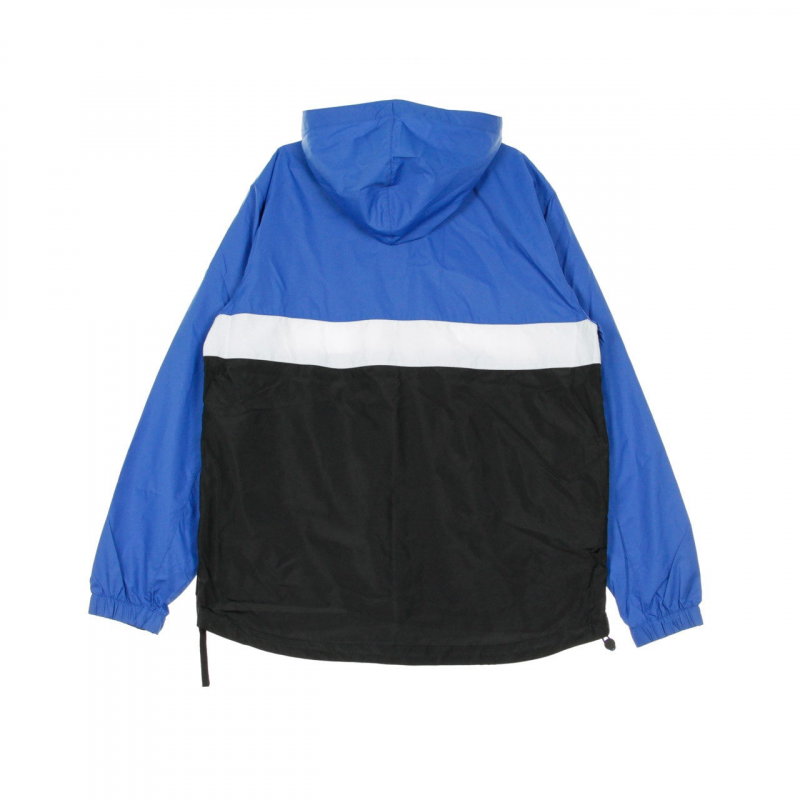 Herren-Windbreaker-Pullover mit Trichterkragen, kraftiges Blau, linear