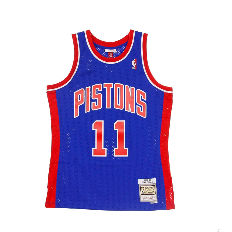 Herren-Basketball-Tanktop Nba Swingman Jersey Hardwood Classics Nr. 11 Isiah Thomas 1988–89 Detpit Road Original-Teamfarben