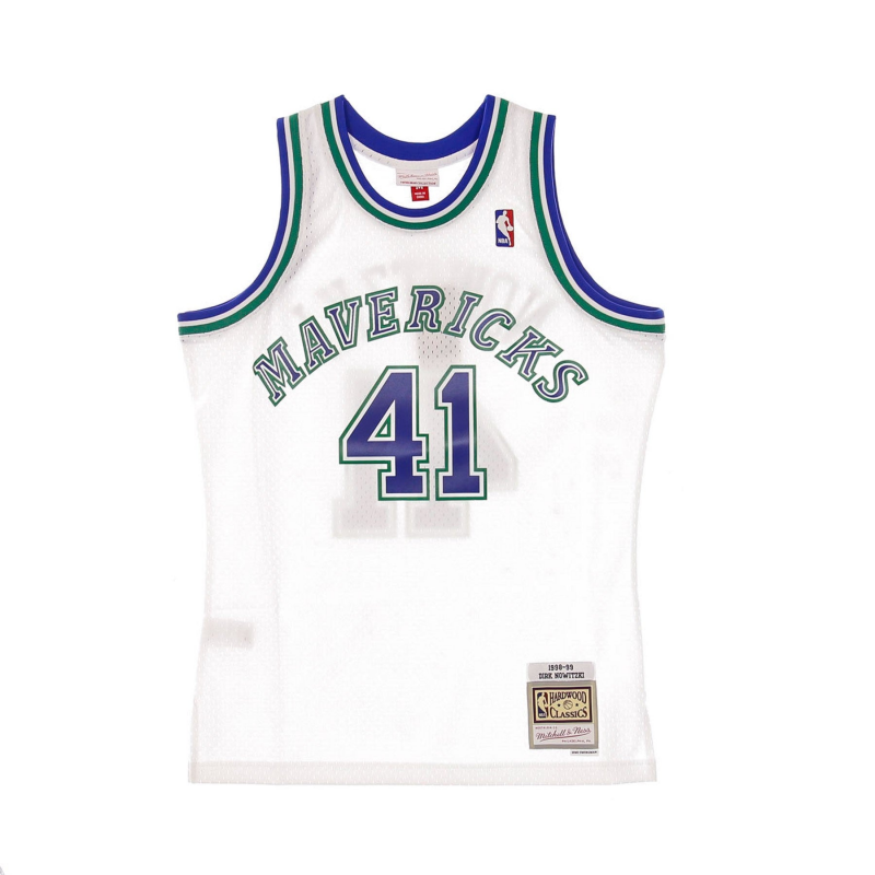 Herren-Basketball-Tanktop Nba Swingman-Trikot Hardwood Classics Nr. 41 Dirk Nowitzki 1998–99 Dalmav Home Original-Teamfarben