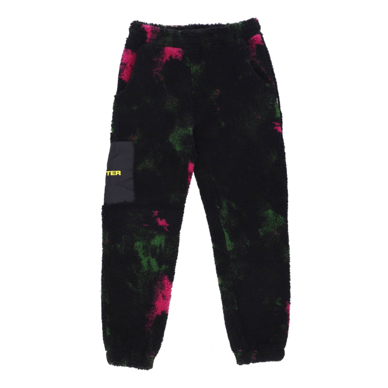 Herren-Pelzhose mit Batikmuster, Schwarzer Bar
