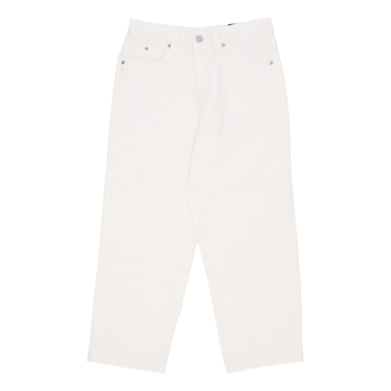 Lange Herrenhose in klassischer Label-Panel-Optik in WeiB