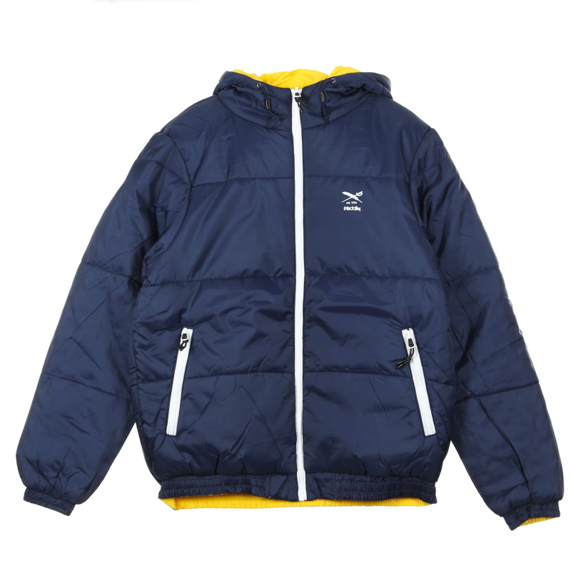 Herren Puff Turn Jacke Marineblau/Gelb