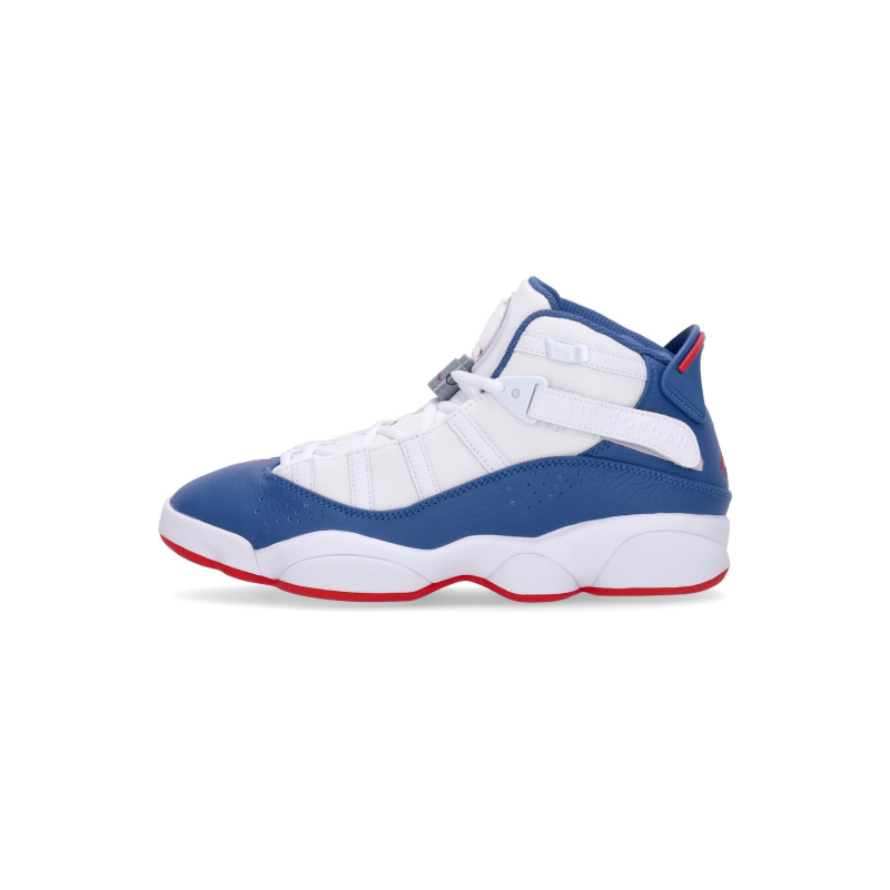 Hoher Herrenschuh „Jordan 6 Rings“ in WeiB/True Blue/Universitatsrot