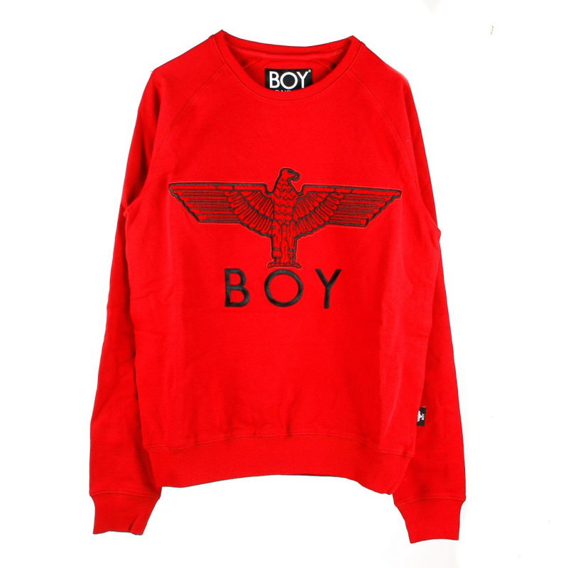 Herren-Sweatshirt mit Rundhalsausschnitt und Adler-Applikation