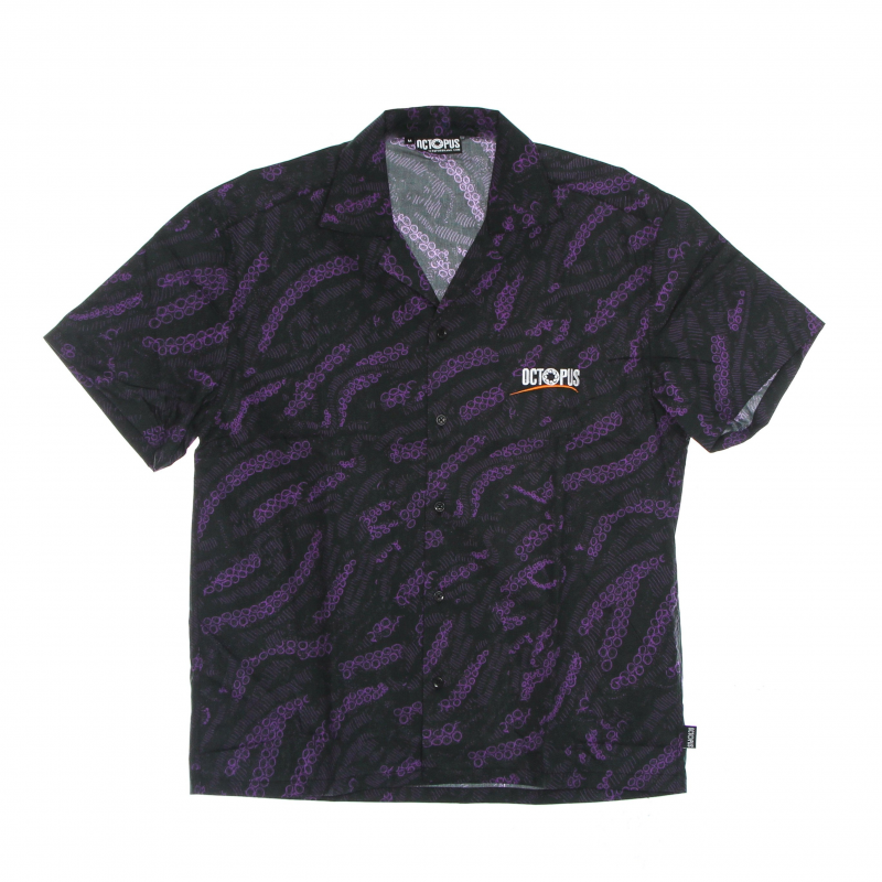 Kurzarmliges Herren-Sci-Fi-Shirt in Schwarz