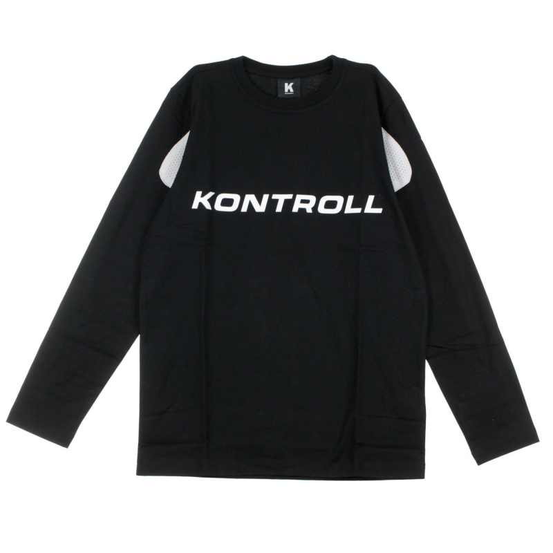 Kontroll Tee Herren Langarm T-Shirt L/s Omini Schwarz/Grau Silber