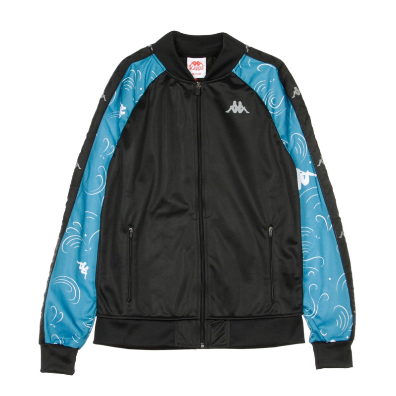Herren Banda Bomber Slim Graphic Jacke Schwarz/Blau Japan/Silber