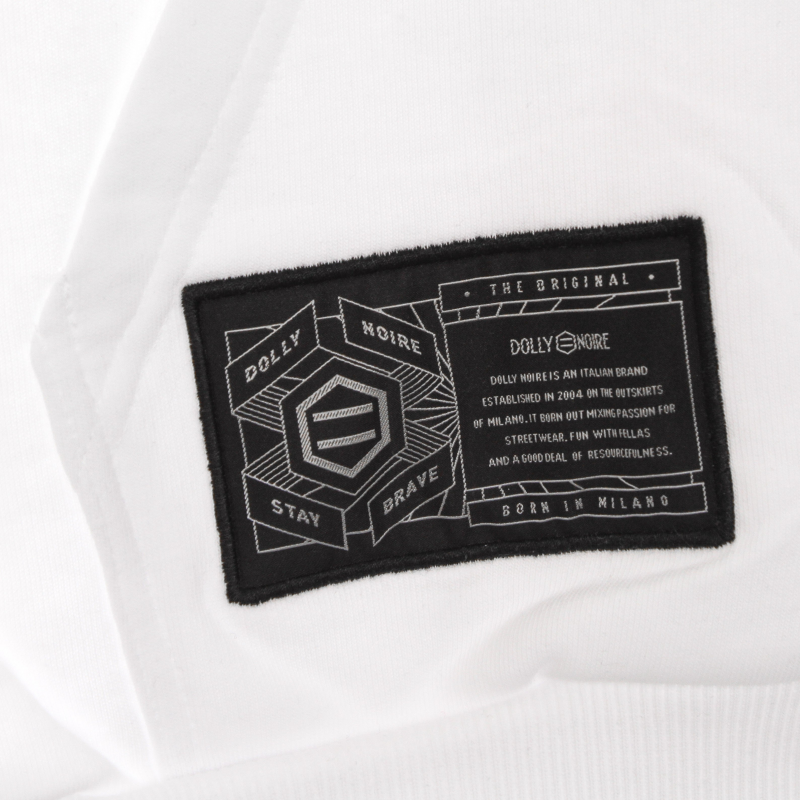 Leichtes Kapuzen-Sweatshirt fur Herren mit 3D-Schriftzug uber dem Kapuzenpullover in WeiB