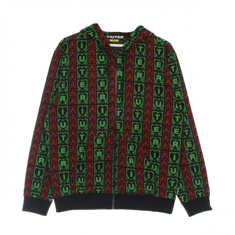 Leichtes Kapuzenpullover mit ReiBverschluss fur Herren, schoner Jacquard-Kapuzenpullover mit ReiBverschluss, Multi