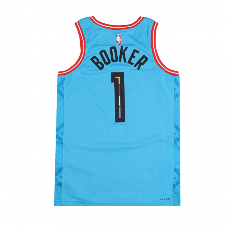 Herren-Basketball-Tanktop Nba City Edition 22 Dri-Fit Swingman-Trikot Nr. 1 Devin Booker Phosun Dk Turkis
