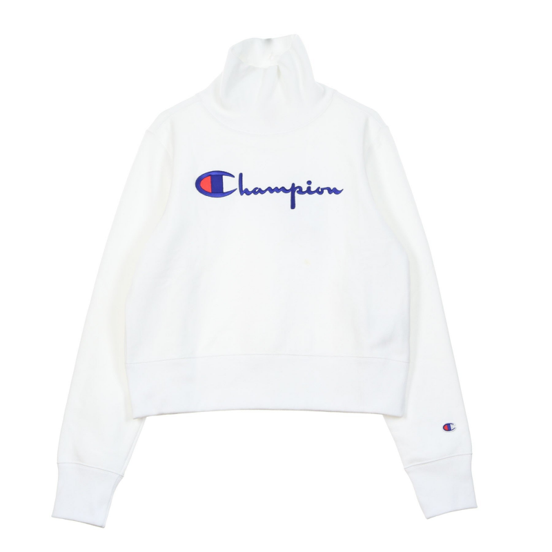 Damen-Sweatshirt mit Rundhalsausschnitt und Rollkragen