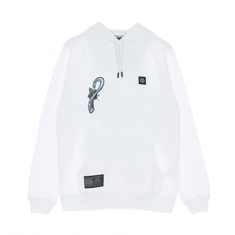 Herren Kapuzenpullover Octopus Salad Hoodie WeiB
