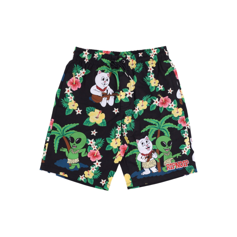 Herren Aloha Nerm Badeshorts Schwarz