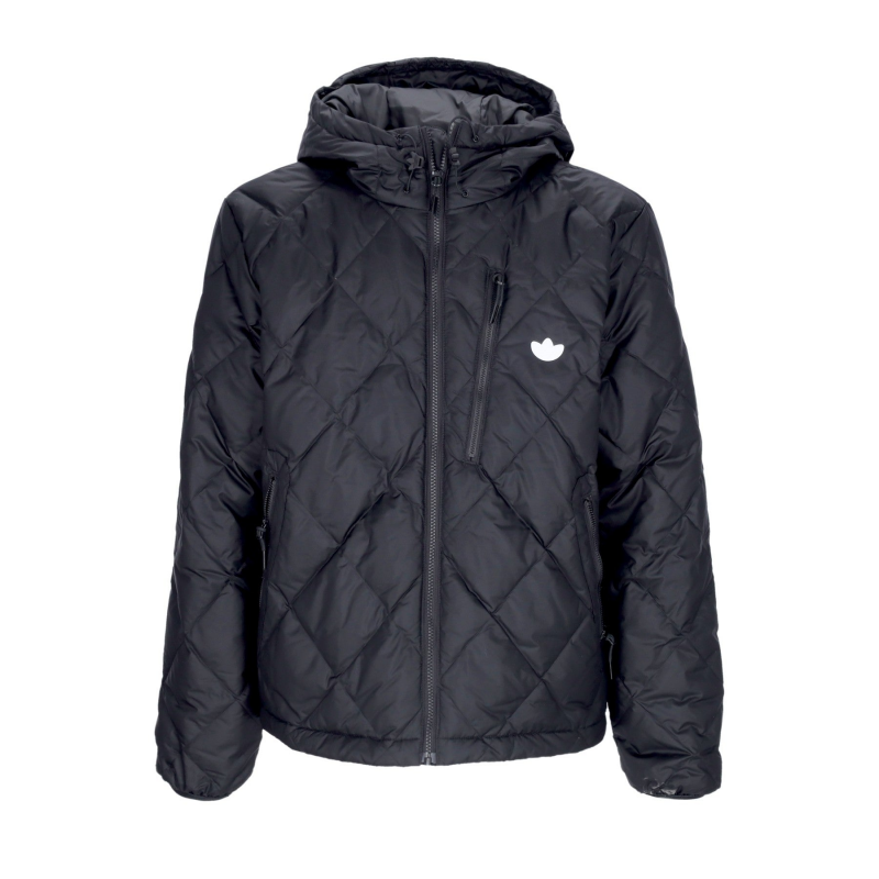 Schwarze Daunenjacke mit Daunenstepp-Puff fur Herren
