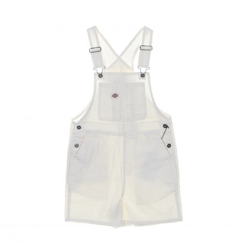Damen-Latzhose „Duck Canvas Bib Short Stone Washed Cloud“.