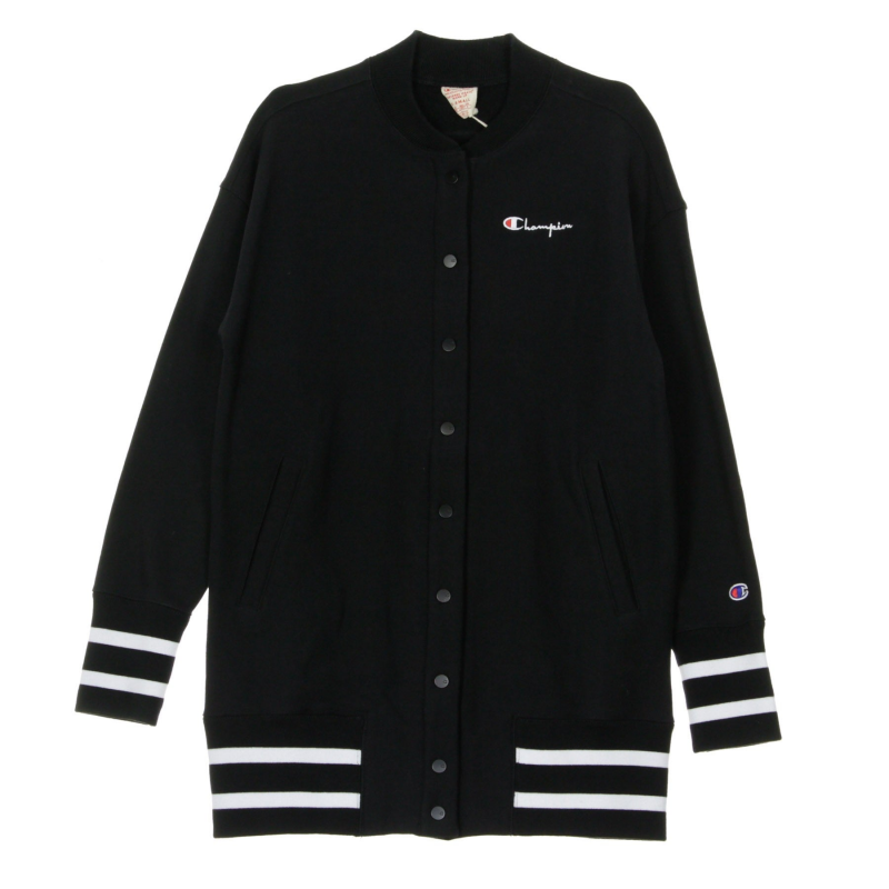 Gbomber Reverse Weave Schwarze lange Bomberjacke fur Damen