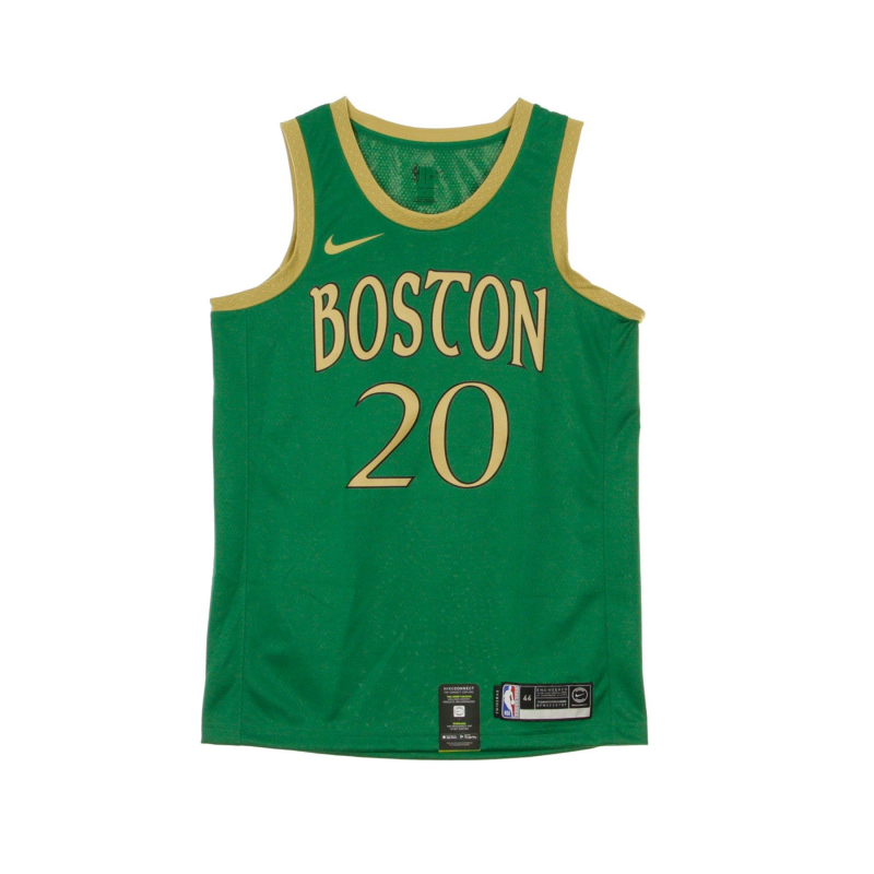 Herren-Basketball-Tanktop NBA Swingman-Trikot City Edition Nr. 20 Gordon Hayward Boscel Clover/Club Gold