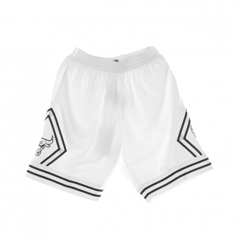 Herren Basketballshorts NBA WeiB Schwarz Swingman Shorts Hardwood Classics Chibul