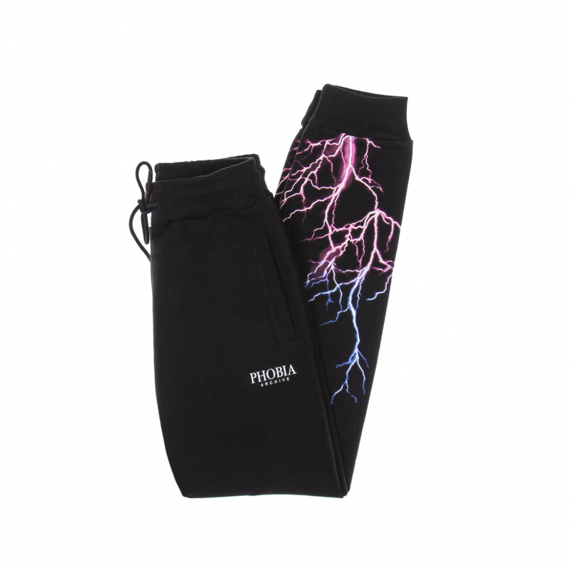 Leichte Herren-Trainingshose, rosa, hellblaue Lightning-Hose