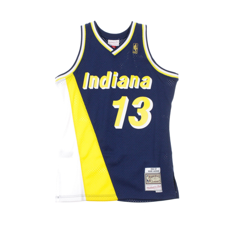 Herren-Basketball-Tanktop Nba Swingman-Trikot Mark Jackson Nr. 13 1996–97 Indpac Road Original-Teamfarben