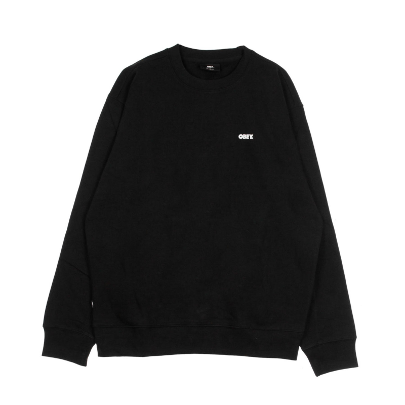 Bold Premium Crew Fleece Herren-Sweatshirt mit Rundhalsausschnitt, Schwarz