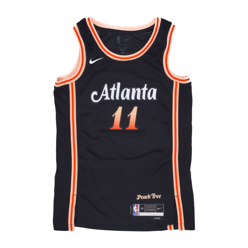 Herren-Basketball-Tanktop NBA City Edition 22 Dri-Fit Swingman-Trikot Nr. 11 Trae Young Atlhaw Schwarz