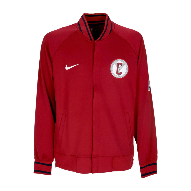 Herren College Lightweight Sweatshirt Nba City Edition Dri-fit Showtime Jacke mit durchgehendem ReiBverschluss Chibul Team Crimson/Team Crimson/WeiB