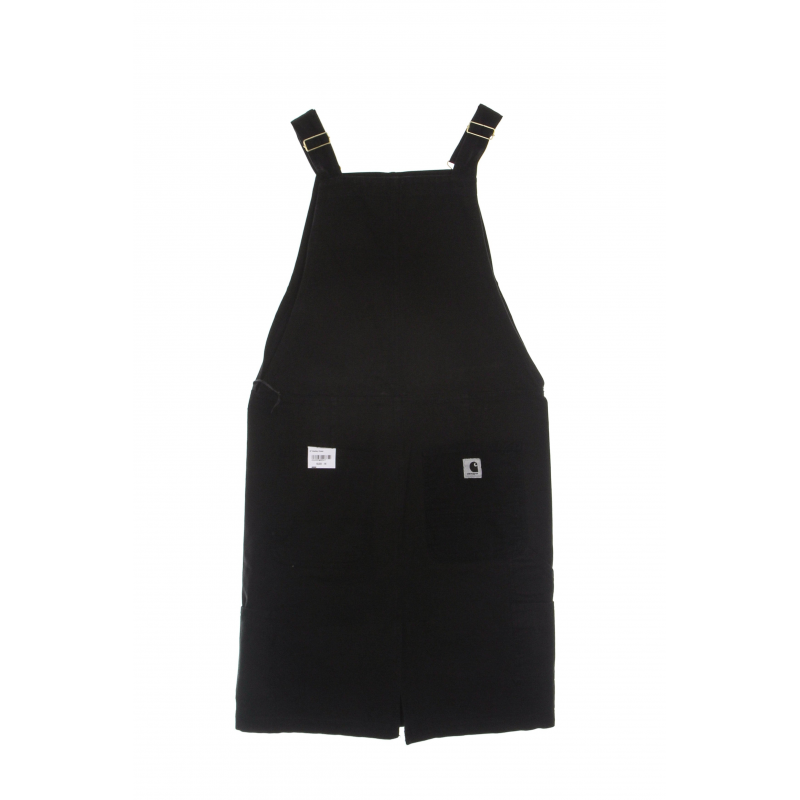 Damen-Latzhose mit Medley-Kleid in Schwarz, stuckgefarbt