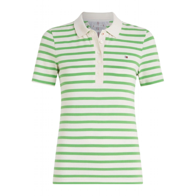 Tommy Hilfiger POLO 1985 SLIM PIQUE STRIPE POLO SS