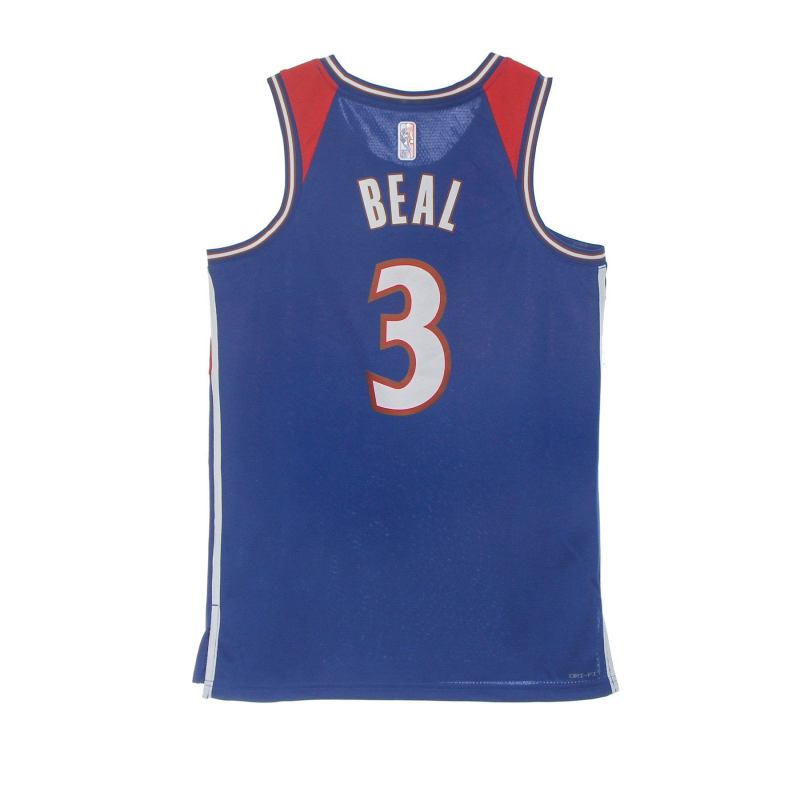 Herren-Basketball-Tanktop NBA Dri Fit Swingman-Trikot City Edition 21 Nr. 3 Bradley Beal Waswiz Team Royal/Universitatsrot