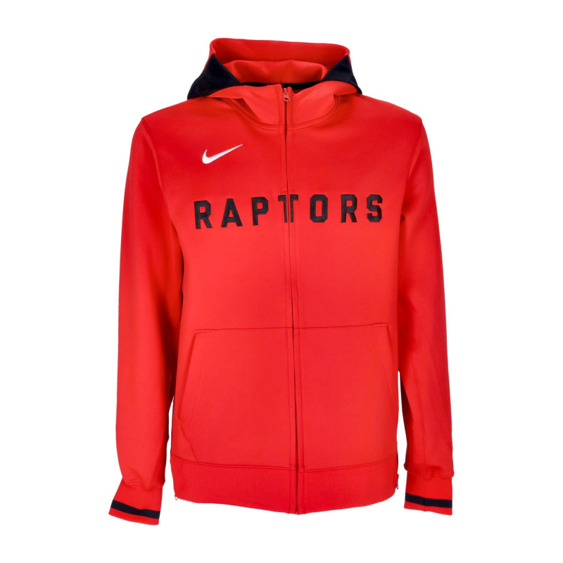 Leichtes Kapuzenpullover mit ReiBverschluss fur Herren, Nba Dri-Fit Showtime Hoodie mit durchgehendem ReiBverschluss, Torrap University, Rot/Schwarz/WeiB