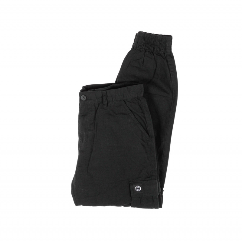 Lange Herren-Cargohose Ripstop Schwarz