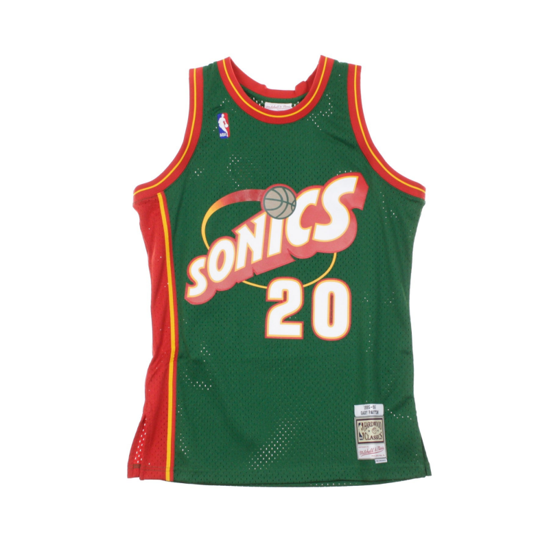 Herren-Basketball-Tanktop Nba Swingman Jersey Hardwood Classics Nr. 20 Gary Payton 1995–96 Seasup Road Original-Teamfarben