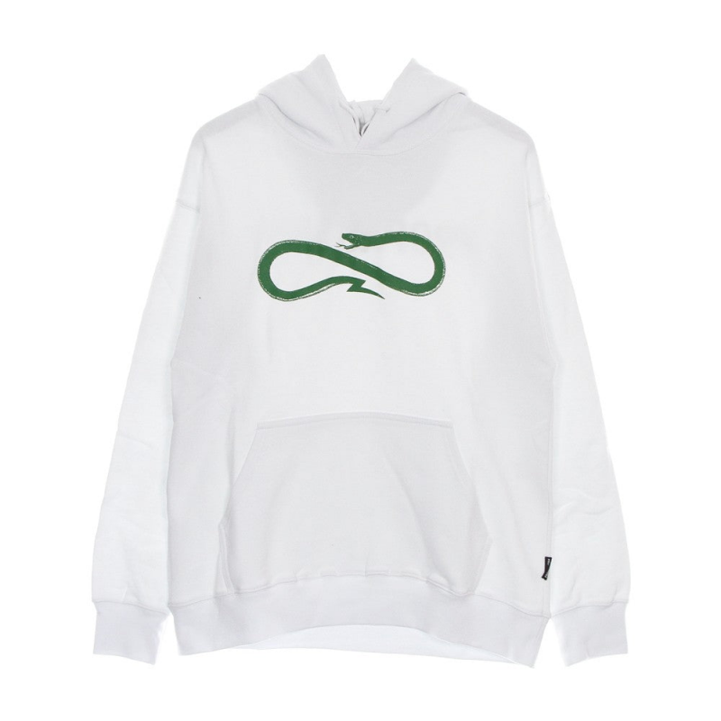 Leichtes Kapuzen-Sweatshirt fur Herren mit grunem Logo-Hoodie WeiB/Grun