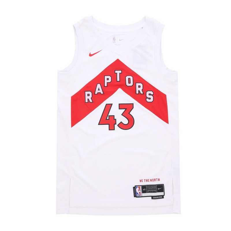 Herren-Basketball-Tanktop NBA Dri Fit Swingman-Trikot Nr. 43 Pascal Siakam Torrap WeiB