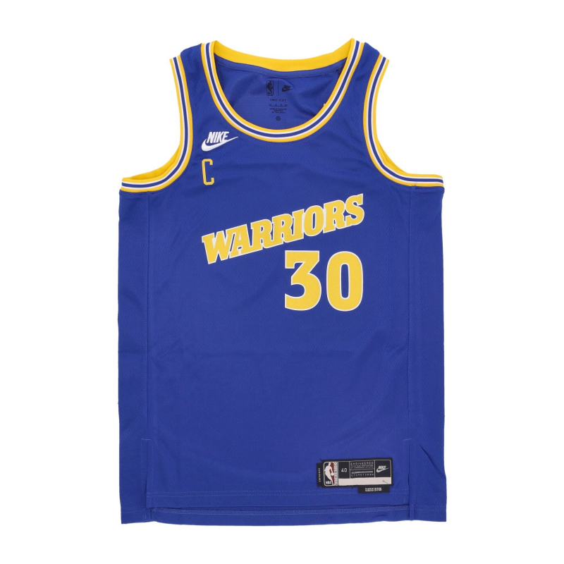 Herren-Basketball-Tanktop Nba 22 Dri-Fit Swingman-Trikot Hardwood Classics Nr. 30 Stephen Curry Golwar Rush Blau
